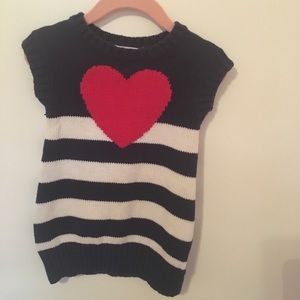 Red and Navy Sweater dress